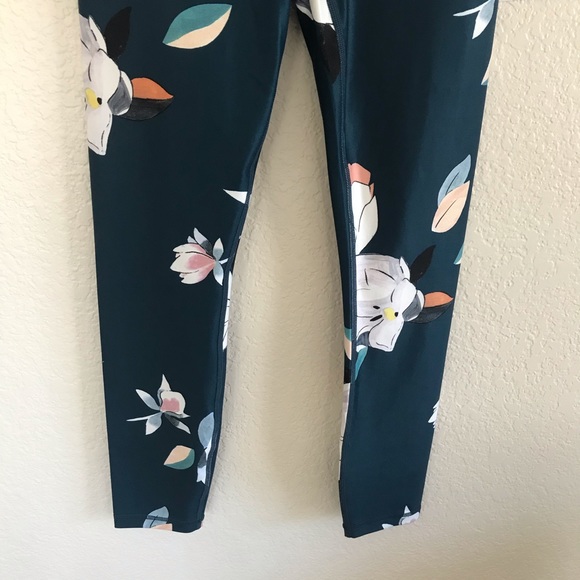NWT | Athleta | Floral Elation 7/8 Tight Teal - Picture 3 of 6